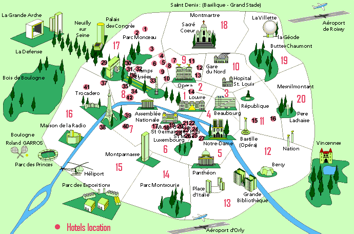 Map of Paris